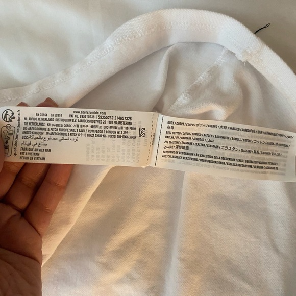 Abercrombie Size XS White Navy Knit Polo Collared Dress Y2K Preppy Cotton EUC - Picture 8 of 11